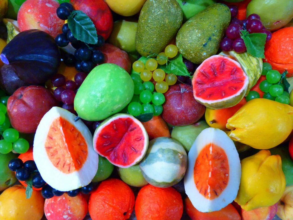 A diverse and vibrant array of colorful ripe fruits, showcasing their peak ripeness, perfect textures, and nutritional readiness for consumption.